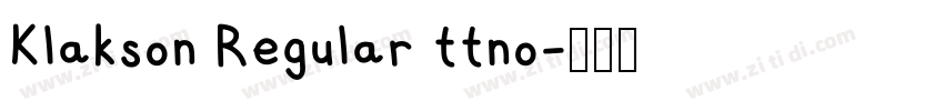 Klakson Regular ttno字体转换